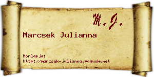 Marcsek Julianna névjegykártya